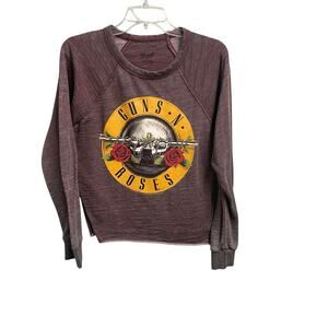 Guns N Roses Long Sleeve Pullover Sweatshirt Soft Wash Size Large Rock Graphic